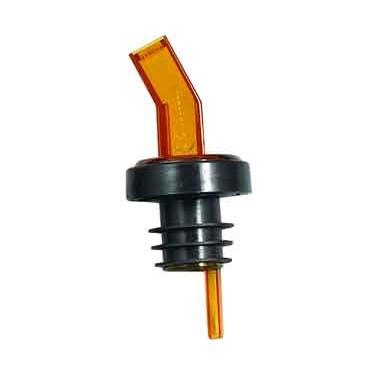 Winco PP-SAM Gemstone Amber Screened Pourer With Black Collar