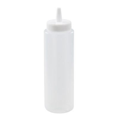 Winco PSB-08C Regular Squeeze Bottles, 8 Oz, Clear