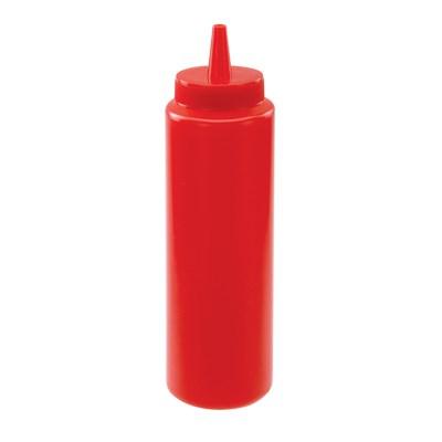 Winco PSB-08R Regular Squeeze Bottles, 8 Oz, Red