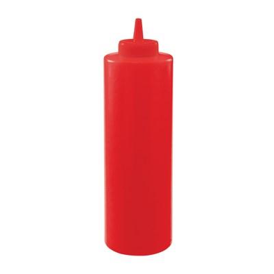 Winco PSB-24R Regular Squeeze Bottles, 24 Oz, Red