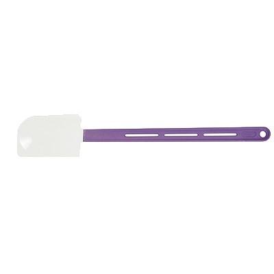 Winco PSH-16P Silicone Scraper, Flat Blade, Heat Resistant, Allergen-Free Purple, 16-1/4”