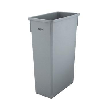 Winco PTC-23SG 23 Gallon Slender Trash Can, Gray