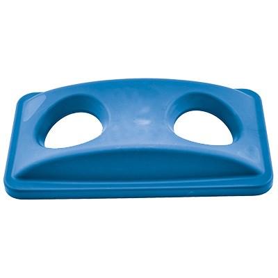 Winco PTCB-23L Cover For 23 Gallon Slender Trash Can, Bottle & Can, Blue