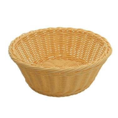 Winco PWBN-88R 8-1/4" Round Natural Polypropylene Woven Basket