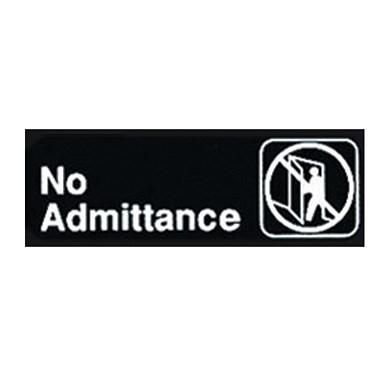 Winco SGN-331 Information Signs, 9"W X 3"H, No Admittance