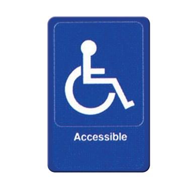 Winco SGN-653B Information Sign, 6"W X 9"H, Accessible