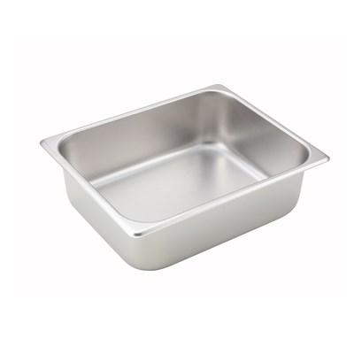 Winco SPH4 Stainless Steel Half-Size Steam Pan 4"