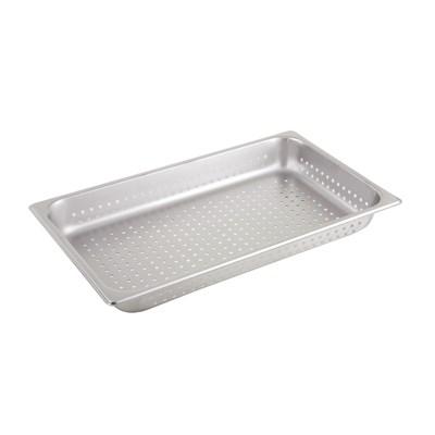 Winco SPJH-102PF Full Size Stainless Steel Perforated Steam Pan, 2-1/2" Deep