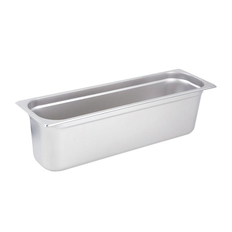 Winco SPJH-6HL Half Size Long Stainless Steel Anti-Jam Steam Pan 6" Deep