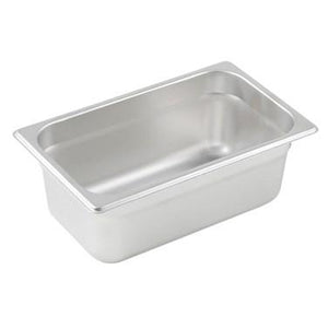 Winco SPJP-404 Qter Size Anti-Jam Steam Pan 4" Deep