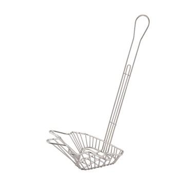 Winco TB-22 Taco Salad Bowl Basket - 18", Triangular, Nickel Plated