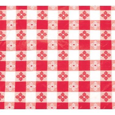 Winco TBCO-90R Table Cloth, 52"L X 90"W, Rectangular, Red Checkerboard