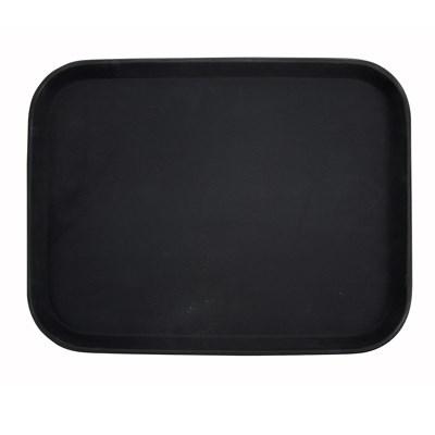 Winco TRH-1418K Easy-Hold Rubber-Lined Tray, 14 X 18, Rectangular, Black