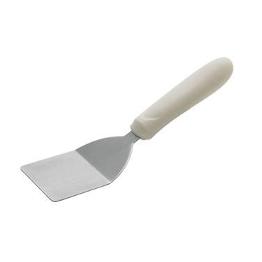 Winco TWP-30 Mini Turner With Offset, White Polypropylene Handle, 2” X 2-1/4” Blade