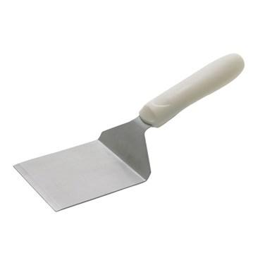 Winco TWP-41 Steak/Burger Turner With Offset, White Polypropylene Handle, 4-1/8” X 3-3/4” Blade