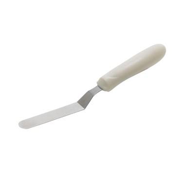 Winco TWPO-4 Spatula With Offset, White Polypropylene Handle, 3-1/2” X 3/4”