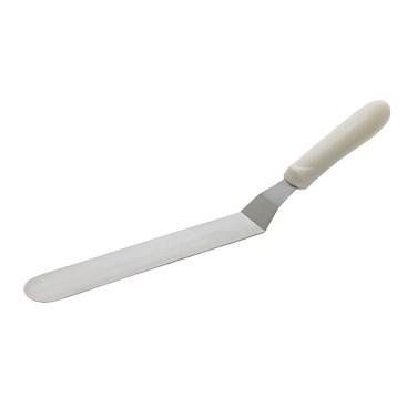 Winco TWPO-9 Spatula With Offset, White Polypropylene Handle, 8-1/2” X 1-1/2”