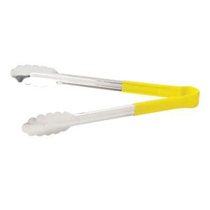 Winco UTPH-16Y Heat Resistant Heavy-Duty Utility Tongs With Polypropylene Handle, 16", Yellow