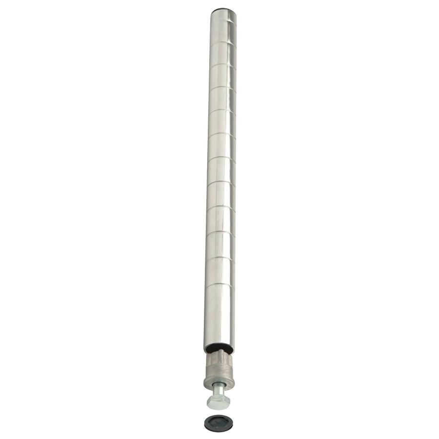 Winco VC-48P Shelf Post, 48"H, Chrome Plated
