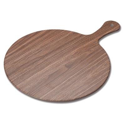 Winco WDM002-402 Semone Dia Melamine Round Platter, Wood, 11-7/8"