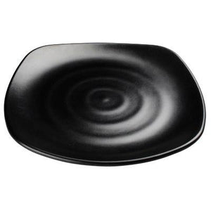 Winco WDM013-305 Rika Melamine Square Plate, Black, 12-3/4"