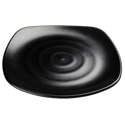 Winco WDM013-305 Rika Melamine Square Plate, Black, 12-3/4"