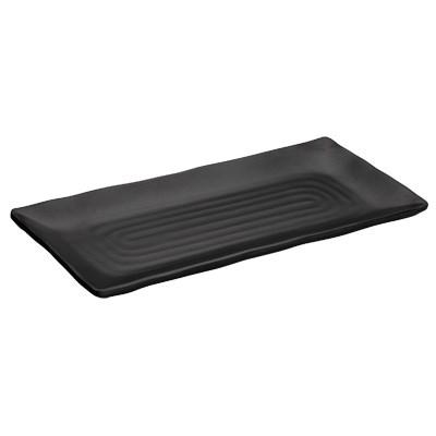 Winco WDM016-302 Konno Melamine Rectangular Plate, Black