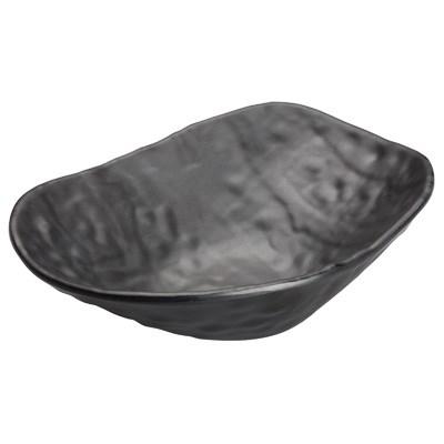 Winco WDM019-306 Kaori Melamine Oval Bowl, Black, 9"L