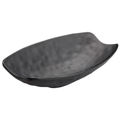 Winco WDM019-307 Kaori Melamine Oval Bowl, Black, 10"L