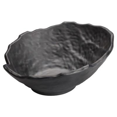 Winco WDM019-308 Kaori Melamine Angled Bowl, Black, 9"