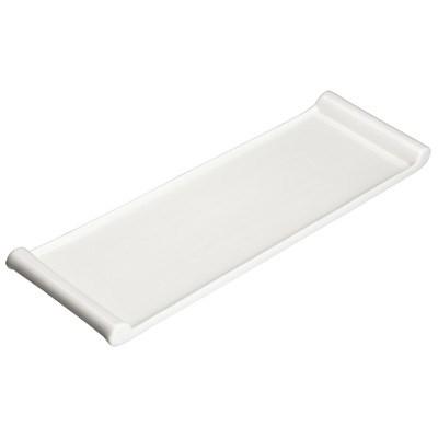 Winco WDP017-115 Paredes Porcelain Rectangular Platter, Bright White, 12"