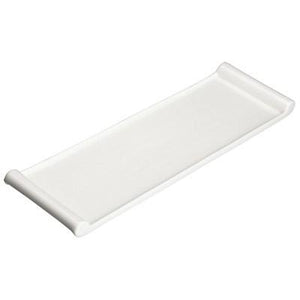 Winco WDP017-118 Paredes Porcelain Rectangular Platter, Bright White, 17-3/4"