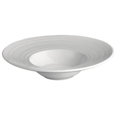 Winco WDP022-104 Zendo Porcelain Round Bowl, Bright White, 14 Oz, 12" Dia
