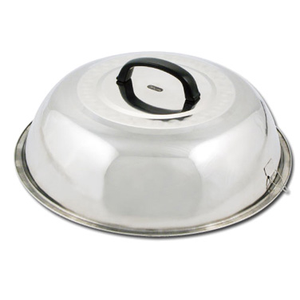 Winco WKCS-14 Wok Cover, 13-3/4" dia., round, with handle, stainless steel, mirror finish