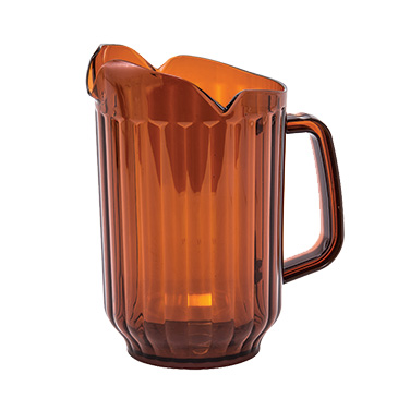 Winco WPCT-60A Water Pitcher, 60 oz., 3-spout, polycarbonate, amber