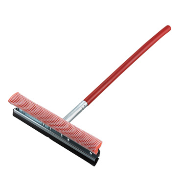 Winco WSS-12 Window Squeegee & Sponge, 12", with 23" handle