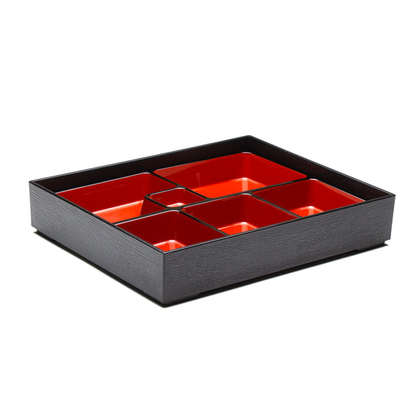 Eden WZ12/B Japanese Lunch Bento Box 6 Compartment
