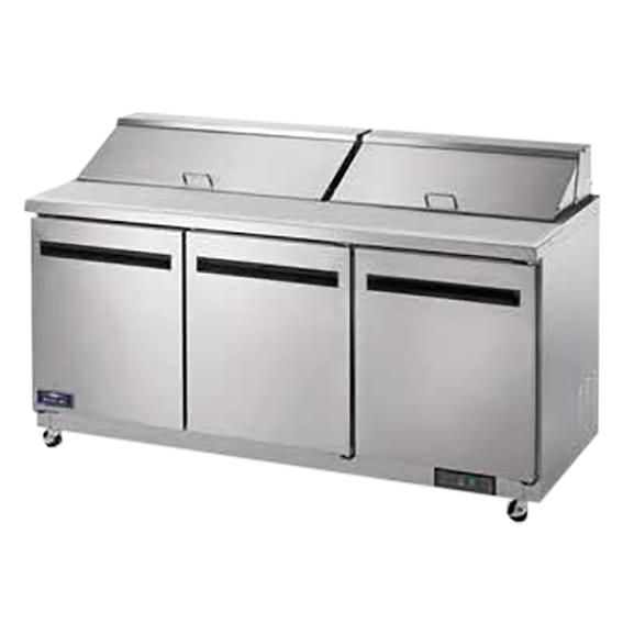 Arctic Air AST72R Sandwich/ Salad Prep Table, three-section, 71-1/2"W