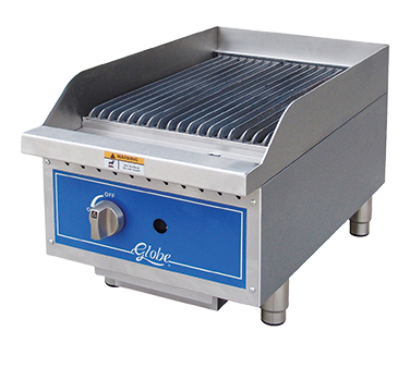 Globe GCB15G-CR Gas Charbroiler, radiant, countertop, 15" wide, 40,000 BTU