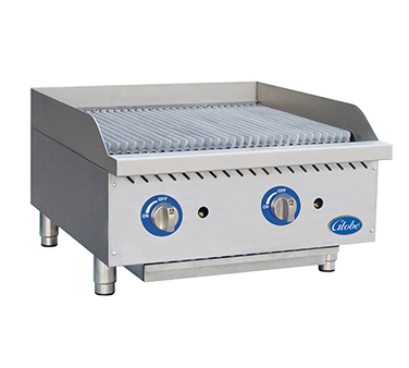 Globe GCB24G-CR Gas Charbroiler, radiant, countertop, 24" wide, 80,000 BTU