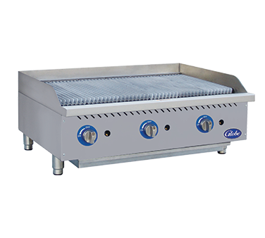Globe GCB36G-CR Gas Charbroiler, radiant, countertop, 36" wide, 120,000 BTU