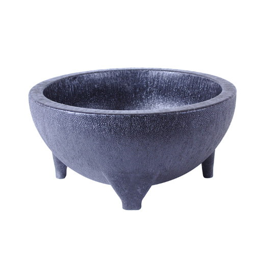 Thunder Group PLMJ056BK Molcajete Salsa Bowl, plastic, 56 oz, black, NSF