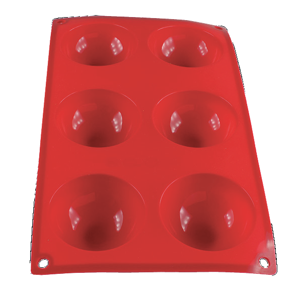 Thunder Group PLBM001S Silicone Baking Mold - (6) Hemisphere Cavities