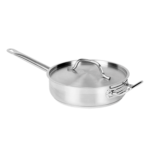 Thunder Group SLSAP030 Stainless Steel Saute Pan 3qt With Cover