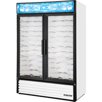  Two-Section Ice Merchandiser with (2) Glass Doors