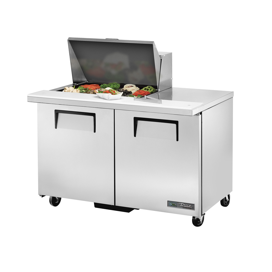 Mega Top Sandwich/Salad Prep Unit, Two Section, with Stainless Steel Cover