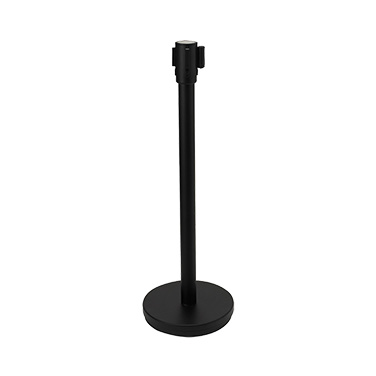 Winco CGS-38K Crowd Guidance System, 36" post, 6-1/2' retractable belt, black