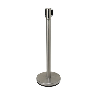 Winco CGS-38S Crowd Control Guidance System, 36" post, 6-1/2' retractable belt, stainless steel