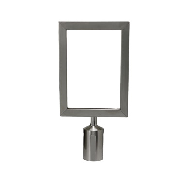 Winco CGSF-12S Sign Frame, fits on top of stanchion (CGS-38S), stainless steel