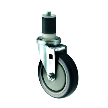 Winco CT-1 Caster Set 5" Diameter Wheels with Stem, 220 lbs. Capacity